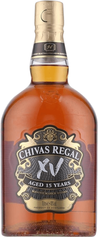 89,95 € Бесплатная доставка | Купажированный виски Chivas Regal Шотландия Объединенное Королевство 15 Лет бутылка 1 L