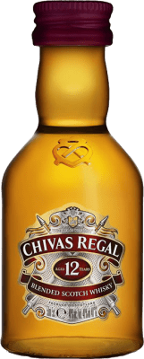 54,95 € 免费送货 | 盒装12个 调和威士忌 Chivas Regal 苏格兰 英国 12 岁 小瓶装 5 cl