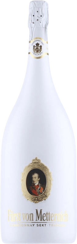 36,95 € Kostenloser Versand | Weißer Sekt Fürst von Metternich Brut — Herb Deutschland Chardonnay Magnumflasche 1,5 L