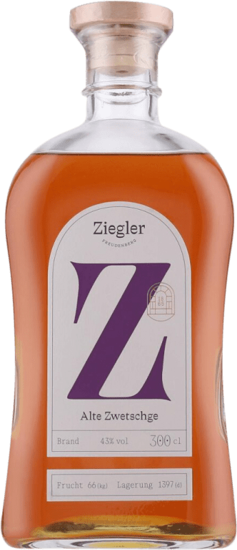 766,95 € Envio grátis | Aguardente Orujo Ziegler Alte Zwetschge Alemanha Garrafa Especial 3 L