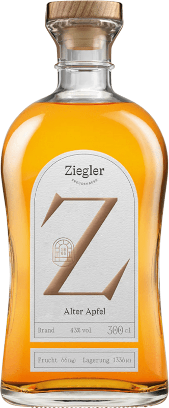 754,95 € Envio grátis | Aguardente Orujo Ziegler Alter Apfel Alemanha Garrafa Especial 3 L