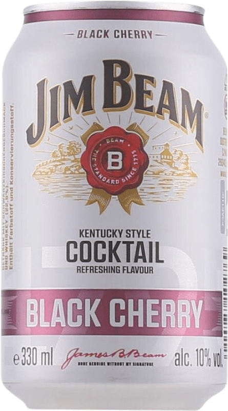 4,95 € Envio grátis | Refrescos e Mixers Jim Beam Black Cherry Estados Unidos Lata 33 cl