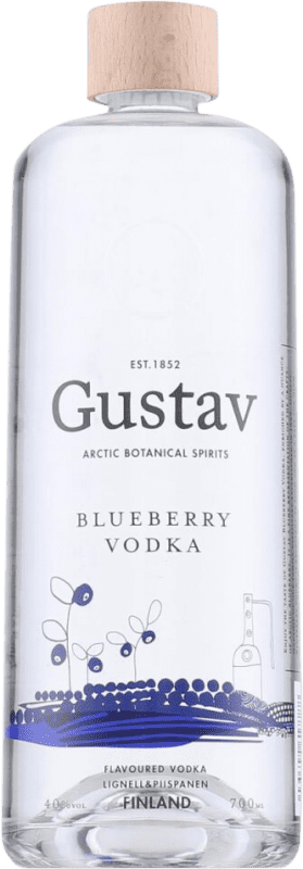 27,95 € Бесплатная доставка | Водка Gustav Blueberry Финляндия бутылка 70 cl