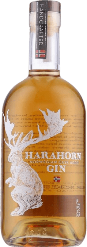 88,95 € Free Shipping | Genever Gin Harahorn Cask Barrel Aged Norway Medium Bottle 50 cl