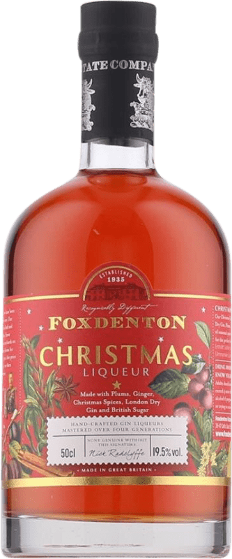 19,95 € Envoi gratuit | Genièvre Gin Foxdenton Christmas Royaume-Uni Bouteille Medium 50 cl Ginger — Gingembre