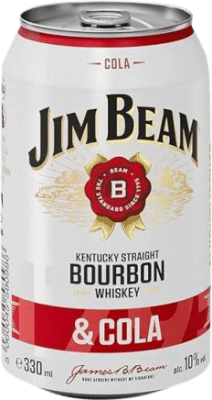 99,95 € Envío gratis | Caja de 24 unidades Mixer Jim Beam Cola España Lata 33 cl