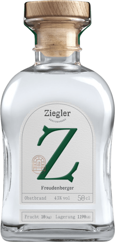 68,95 € Envío gratis | Orujo Aguardiente Ziegler Freudenberger Alemania Botella Medium 50 cl