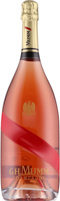 87,95 € Бесплатная доставка | Розовое игристое вино G.H. Mumm Grand Cordon Brut — брют Rosé — Розе A.O.C. Champagne шампанское Франция Бутылка Магнум 1,5 L