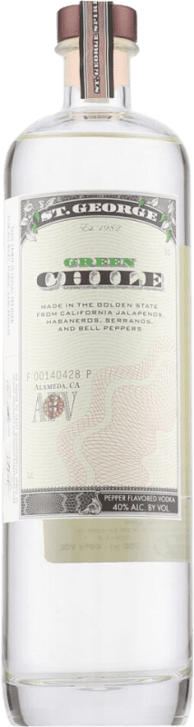 46,95 € Envío gratis | Vodka St. George Green Chile Estados Unidos Botella 75 cl