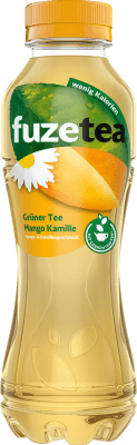 14,95 € Free Shipping | 12 units box Soft Drinks Fuze Tea Grüner Tee Mango Kamille Germany Half Bottle 37 cl