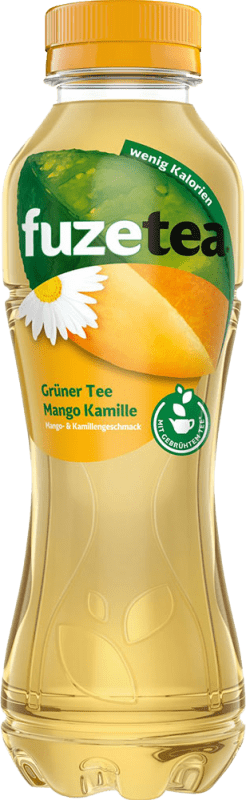 14,95 € Free Shipping | 12 units box Soft Drinks Fuze Tea Grüner Tee Mango Kamille Germany Half Bottle 37 cl