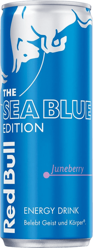 1,95 € Бесплатная доставка | Безалкогольные напитки Red Bull Energy Drink Juneberry Sea Blue — Синяя версия, Ограниченный выпуск Австрия Жестяная банка 25 cl