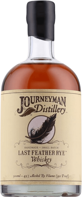 61,95 € Envío gratis | Whisky Blended Journeyman Last Feather Rye Estados Unidos Botella Medium 50 cl