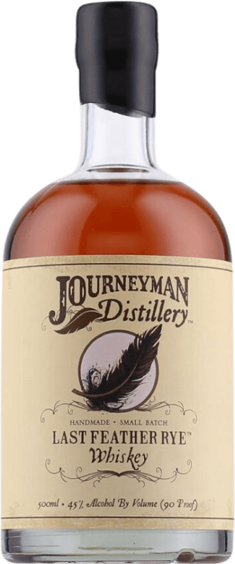 61,95 € Envio grátis | Whisky Blended Journeyman Last Feather Rye Estados Unidos Garrafa Medium 50 cl