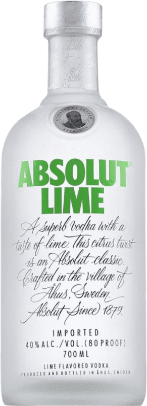 19,95 € Kostenloser Versand | Wodka Absolut Schweden 70 cl Lime — Limette