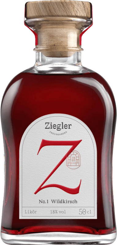 47,95 € Envío gratis | Licores Ziegler Nº 1 Wildkirsch Alemania Botella Medium 50 cl