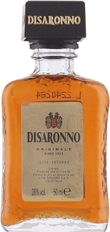 3,95 € Envio grátis | Amaretto Disaronno Original Itália Garrafinha Miniatura 5 cl
