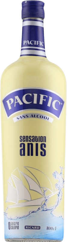 10,95 € Envio grátis | Anis Pernod Ricard Pacific Sensation 0,0 França 8 Anos Garrafa 1 L Sem Álcool