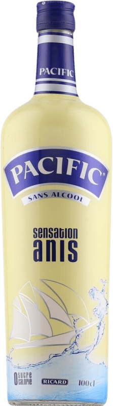 12,95 € Бесплатная доставка | Анисовый ликёр Pernod Ricard Pacific Sensation 0,0 Франция 8 Лет бутылка 1 L Без алкоголя