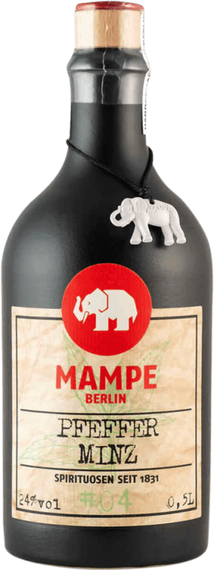 19,95 € 送料無料 | ハーブリキュール Mampe Berlin ドイツ ミディアムボトル 50 cl Pfefferminze — ペパーミント