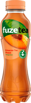 13,95 € 送料無料 | 12個入りボックス ソフトドリンク Fuze Tea ドイツ ハーフボトル 37 cl Schwarzer Tee — 紅茶, Pfirsich — ピーチ