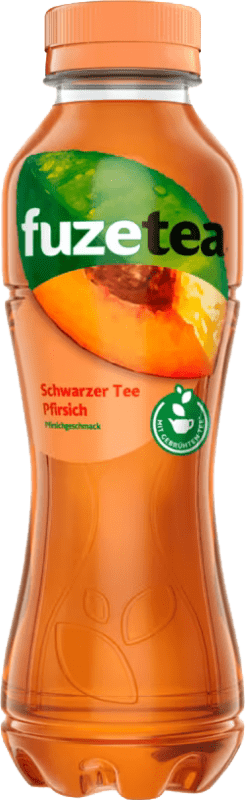 13,95 € 送料無料 | 12個入りボックス ソフトドリンク Fuze Tea ドイツ ハーフボトル 37 cl Schwarzer Tee — 紅茶, Pfirsich — ピーチ