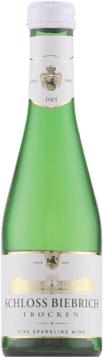 2,95 € Kostenloser Versand | Weißer Sekt Schloss Biebrich Sekt Trocken Deutschland Kleine Flasche 20 cl