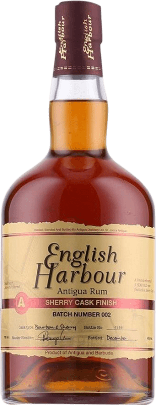 43,95 € Kostenloser Versand | Rum English Harbour Sherry Cask Finish Antigua und Barbuda 5 Jahre Flasche 70 cl