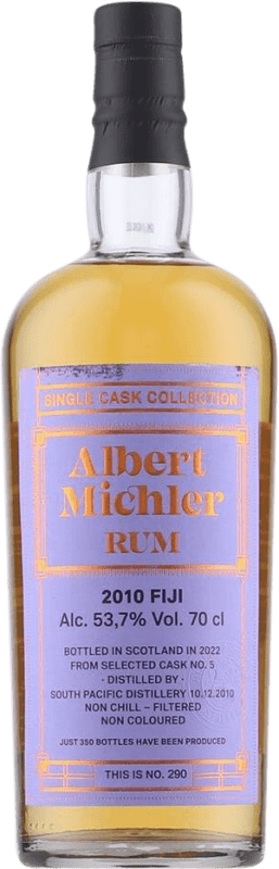 162,95 € Бесплатная доставка | Ром Albert Michler Fiji Single Cask — Одна бочка, Collection — Коллекция Объединенное Королевство 12 Лет 70 cl