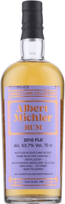 188,95 € Бесплатная доставка | Ром Albert Michler Single Cask Collection Fiji Объединенное Королевство 12 Лет бутылка 70 cl