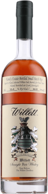 142,95 € 送料無料 | ブレンデッドウイスキー Willett Rye — ライ, 限定版, Straight — ストレート アメリカ 4 年 70 cl