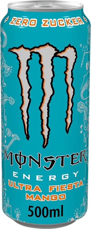 1,95 € Kostenloser Versand | Energydrink Monster Energy Ultra Fiesta Ohne Zucker Irland Medium-Flasche 50 cl Mango