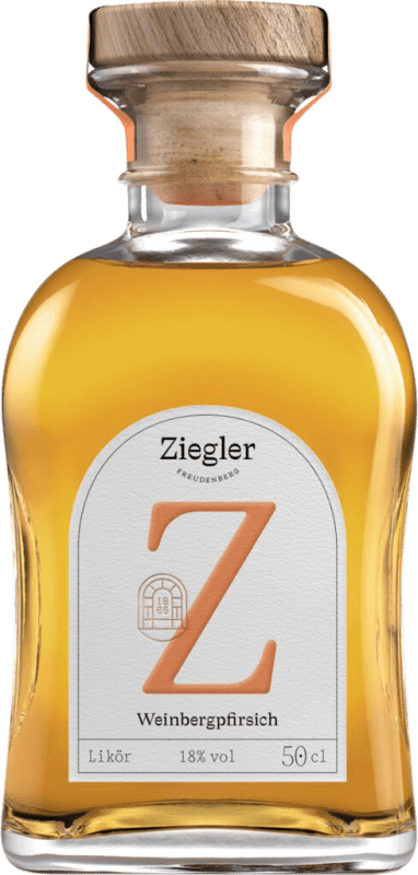 62,95 € Envio grátis | Licores Ziegler Alemanha Garrafa Medium 50 cl Pfirsich — Pêssego