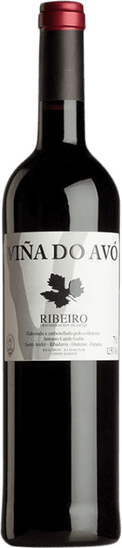 12,95 € 免费送货 | 红酒 Cajide Gulín Viña do Avó Tinto 年轻的 D.O. Ribeiro 西班牙 Mencía, Sousón, Caíño Black, Brancellao 瓶子 75 cl