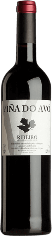 8,95 € Free Shipping | Red wine Cajide Gulín Viña do Avó Tinto Young D.O. Ribeiro Spain Mencía, Sousón, Caíño Black, Brancellao Bottle 75 cl