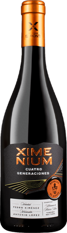 14,95 € Бесплатная доставка | Креплёное вино El Monte Ximenium 4 Generaciones D.O. Montilla-Moriles Испания Pedro Ximénez 75 cl