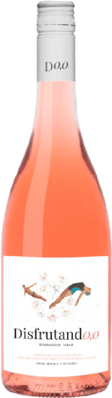 10,95 € Kostenloser Versand | Roséwein Juan Gil Disfrutando 0,0 Rosado D.O. Jumilla Spanien Tempranillo, Syrah Flasche 75 cl Alkoholfrei