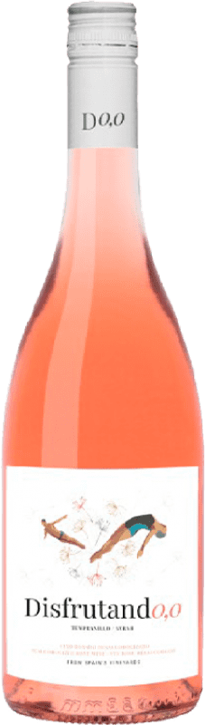 10,95 € Envio grátis | Vinho rosé Juan Gil Disfrutando 0,0 Rosado D.O. Jumilla Espanha Tempranillo, Syrah Garrafa 75 cl Sem Álcool