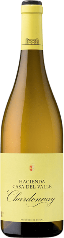 9,95 € Envío gratis | Vino blanco Casa del Valle Hacienda I.G.P. Vino de la Tierra de Castilla España Chardonnay Botella 75 cl