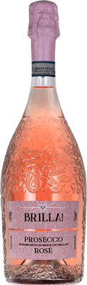 17,95 € Free Shipping | Rosé sparkling Brilla Rosé D.O.C. Prosecco Italy Pinot Black, Glera Bottle 75 cl