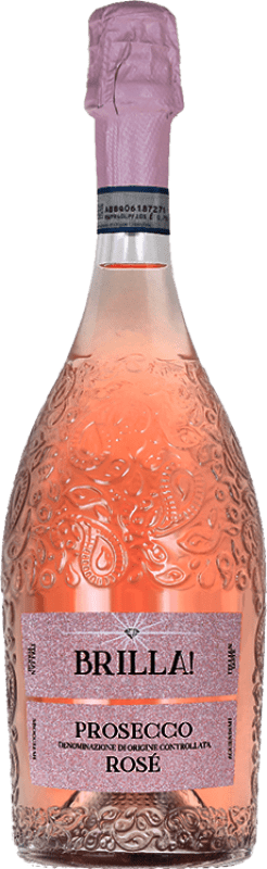 17,95 € Бесплатная доставка | Розовое игристое Brilla Rosé D.O.C. Prosecco Италия Pinot Black, Glera бутылка 75 cl