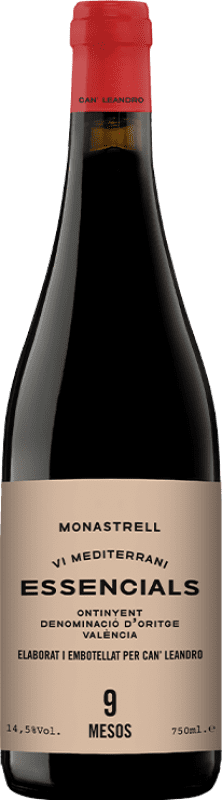 18,95 € Kostenloser Versand | Rotwein Can Leandro Essencials 9 Meses D.O. Valencia Valencianische Gemeinschaft Spanien Syrah, Grenache, Monastrell Flasche 75 cl