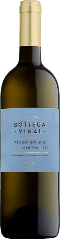 17,95 € Бесплатная доставка | Белое вино Cavit Bottega Vinai D.O.C. Trentino Италия Pinot Grey бутылка 75 cl