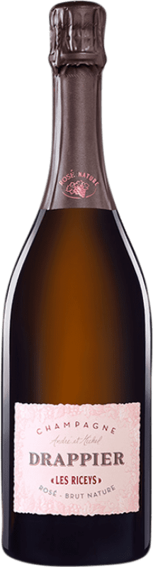 51,95 € Envio grátis | Espumante Rosé Drappier Les Riceys Brut Nature — Bruto Natural Rosé A.O.C. Champagne França Pinot Noir 75 cl