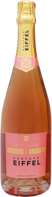 59,95 € Envio grátis | Espumante rosé Gustave Eiffel Rosé A.O.C. Champagne França Pinot Preto, Chardonnay, Pinot Meunier Garrafa 75 cl