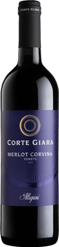 12,95 € Spedizione Gratuita | Vino rosso Corte Giara Merlot Corvina I.G.T. Veneto Italia Merlot, Corvina Bottiglia 75 cl
