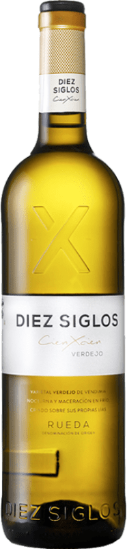 7,95 € Envio grátis | Vinho branco Diez Siglos D.O. Rueda Espanha Verdejo Garrafa 75 cl