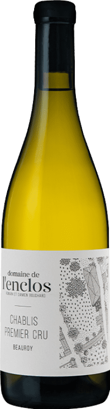 36,95 € Spedizione Gratuita | Vino bianco Domaine de L'Enclos Beauroy A.O.C. Chablis Premier Cru Francia Chardonnay Bottiglia 75 cl