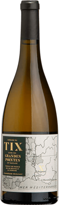 15,95 € Envio grátis | Vinho branco Domaine du Tix Cuvée Des Grandes Pointes A.O.C. Vaucluse França Viognier Garrafa 75 cl