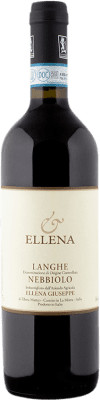 13,95 € Envio grátis | Vinho Tinto Ellena Giuseppe D.O.C. Langhe Itália Nebbiolo 75 cl